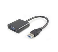 Adaptador de video externo - MICRO CONNECT - USB 3.0 - VGA - Resolución 1920x1080 - Negro