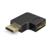goobay Adaptador Angular DisplayPort 90 Grados a la Derecha, 8K 144Hz, 4K 240Hz, DP 2.1, Conector Gaming a zócalo para PC, Monitor, Tarjeta gráfica - 77131