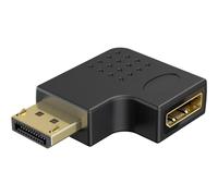 goobay Adaptador Angular DisplayPort 90 Grados a la Izquierda, 8K 144Hz, 4K 240Hz, DP 2.1, Conector Gaming a zócalo para PC, Monitor, Tarjeta gráfica - 77132