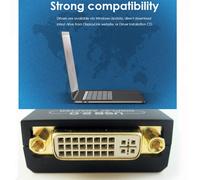 Adaptador de vídeo gráfico externo USB 2.0 a DVI/VGA/compatible con varios monitores. Extensión/duplicación de pantalla.