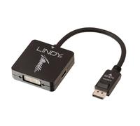 Adaptador de video - LINDY - DisplayPort 1.2 a HDMI/DVI/VGA - 4K UHD 30Hz - Audio soportado