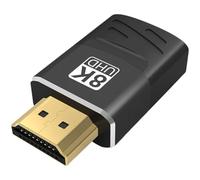 Adaptador de Video Macho a Hembra 8k para Portátil y Proyector | Aleación de Aluminio Negro, Conexión Resistente la Corrosión, Aulas Av y Presentaciones de Oficina