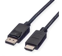Adaptador de vídeo ROLINE 11445780 DisplayPort HDMI 1 m negro TPE