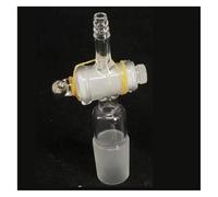 Adaptador de vidrio para toma de vacío, Adaptador recto de laboratorio vidrio borosilicato con llave paso 14/23-29/32 105-130 mm(24-29)
