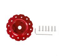 Adaptador de volante compatible con Thrustmaster T300 T500, aluminio resistente con tornillos de montaje (rojo)