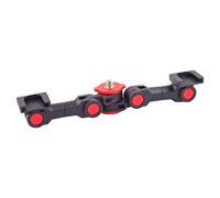Adaptador de zapata fría giratorio con clip para teléfono, soporte de barra de extensión doble para luz LED de cámara