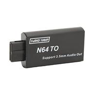 Adaptador del Convertidor N64 a HDMI, Adaptador HDMI N64 a 1080p con Interfaz de 3.5 Mm, Soporte PAL y NTSC, Salida de Video de Audio HDMI, Adaptador de Videojuego HDMI