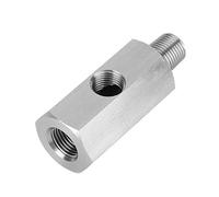 Adaptador del sensor de presi¨®n de aceite, M10 Indicador de presi¨®n de aceite T a adaptador NPT Suministro de turbo de acero inoxidable