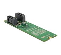 Adaptador DeLock 62961 M.2 a 2 x SATA 6 Gbps RAID Verde