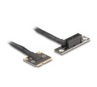 Adaptador Delock 81504 Mini PCI Express a PCIe x1 cable 20 cm negro