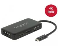 Adaptador Delock enchufe USB Tipo-C > VGA/HDMI/DVI/DisplayPort