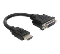 Adaptador DeLOCK HDMI a DVI 0,2 m Negro
