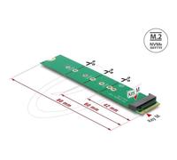 Adaptador Delock M.2 Key M macho a ranura M.2 para SSDs SATA y NVMe
