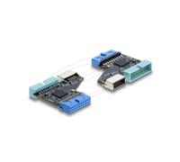 Adaptador DeLOCK USB 3.0 Interno 20 Pines a 2x USB 3.0 y Type-E Key A