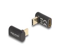 Adaptador Delock USB 40 Gbps USB Type-C™ PD 3.0 - 100 W enchufe a toma acodado 8K 60 Hz
