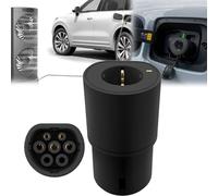 Adaptador Descarga Automóvil, Adaptador V2L para EV 2.5kw 10A 220v Adaptador Tipo 2A Enchufe Estándar EU Convertir Adaptador Descarga Automóvil Vehículo A Carga Compatible con IEC 62196-2 Tipo 2 EV