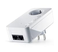 Adaptador devolo dLAN 550 duo+ (500 Mbit/s de velocidad de red, 2 puertos LAN, carcasa compacta, red, Powerline, red LAN sencilla desde la toma de corriente eléctrica) color blanco