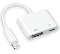 Adaptador digital AV HDMI, dongle HDMI compatible con iPhone 14 13 12 11 XS MAX XS XR X 8 7 6 5, iPad a HD-TV/monitor/proyector
