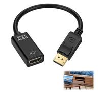 Adaptador Displayport 4K a HDMI, 1080p @120Hz unidireccional DP a HDMI, adaptador de puerto de visualización a puerto HDMI para PC, Lenovo, AMD, NVIDIA, Dell, monitor de computadora portátil Asus