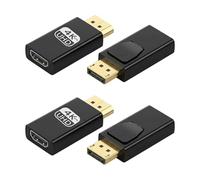 Adaptador Displayport a HDMI, 4 K, 4 unidades, adaptador DP a HDMI 4 K @ 60 Hz/4 K @ 30 Hz/2 k@60 Hz/1080p@120 Hz, adaptador HDMI Displayport a HDMI compatible con Lenovo Hp Dell AMD Nvidia Desktop