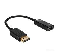 Adaptador DisplayPort a HDMI 4K con Audio, Unidireccional, Conversor DP a HDMI para Monitor, TV y Proyector, Compatible para Lenovo, DELL, HP, ASUS, Portátil y PC, Negro