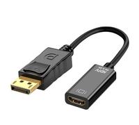 Adaptador DisplayPort a HDMI 4K, unidireccional PC DP 1.2 macho a pantalla HDMI 1.4 hembra, compatible con PC, TV, monitor, proyector, portátil, Dell, HP y más