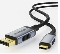 Adaptador DisplayPort a HDMI 8 K @ 60 Hz - DP 1.4 a HDMI 2.1 Unidireccional, conector chapado en oro para dispositivos HP, NVIDIA, AMD, Dell, PC, GPU, HDTV y proyectores