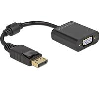 DeLOCK 61006 adaptador de cable de vídeo 0,15 m DisplayPort VGA (D-Sub) Negro