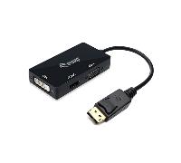 Equip 133441 - Adaptador de DisplayPort a VGA, HDMI y DVI, Color Negro