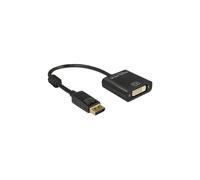 Adaptador DisplayPort DVI-I - DELOCK - 20 cm - Activo - Ultra HD 4K - Negro