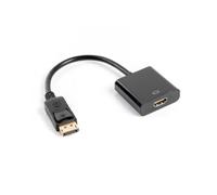 ADAPTADOR DISPLAYPORT MACHO A HDMI HEMBRA LANBERG AD-0009-BK - RESOLUCIÓN HASTA 1920X1200 - CABLE 20CM