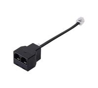 Adaptador divisor de cable de teléfono - ABS, 4.72in Two-Way Telephone Wire Converter | 1-a-2 divisor de conector de teléfono, adaptador para teléfonos, máquinas de fax, módems, equipo DSL, diseño