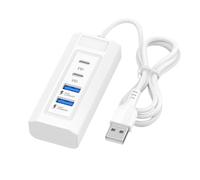 Adaptador divisor de carga USB a doble USB para teléfonos, tabletas y más con puerto de transferencia de datos, hub de viaje