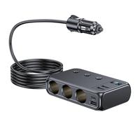 Adaptador divisor de cargador de coche de 128 W con múltiples puertos y adaptador para encendedor de mechero PD30W