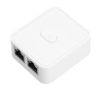 Adaptador Divisor de Red RJ45 de 1000 Mbps, Adaptador de Conmutador Ethernet de 1 a 2 Puertos, Conmutador de Red ABS Gigabit PoE Extensible, para Cat5, Cat5e, Cat6, Cat7