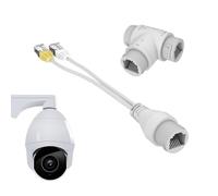 Adaptador divisor POE RJ45 | Inyector Ethernet para POE pasivo | Cable divisor de red POE 2 en 1 para configuración de cámara de seguridad | IEEE802.3AT compatible para datos y transmisión sin