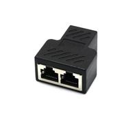 Adaptador divisor RJ45 2023 de 1 a 2 vías, puerto hembra dual CAT5/6, cable Ethernet LAN de alto rendimiento, pieza de accesorio