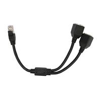 Adaptador Divisor RJ45 en Y, Cable Adaptador Ethernet RJ45, Extensión de 1 a 2 Puertos, Excelente Conexión, Transmisión, Buena Señal, Adaptador de Enchufe Ethernet para Cat5, Cat5e, Cat6, Cat7