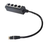 Adaptador Divisor RJ45, Transmisión Suave de 1 a 4 Puertos, Excelente Conexión, Adaptador de Cable de Red, Placa PCB, Adaptador Ethernet para Todas las Redes, Hogares Y Oficinas, Y Todas las Conexione
