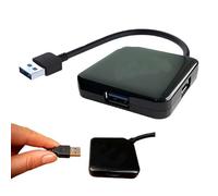 Adaptador divisor USB 3.0 de alta velocidad de 4 puertos para PC de sobremesa, portátil, extensor USB A para mouse, teclado, unidad flash, disco U, impresora, compatible con laptop, PC de escritorio