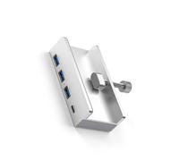 Adaptador divisor USB 3.0 HUBUSB3.0 de 4 puertos con fuente de alimentación, tipo clip, divisor múltiple, transmisión de datos de velocidad rápida, adaptador de base USB
