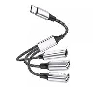 Adaptador divisor USB C 3 en 1 tipo C USB 2.0 con puerto OTG de entrega de energía de 60 W, transferencia y carga rápida de datos