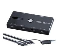 Adaptador divisor USB C 6 en 1 con 4 tipos C y 2 hembras para lector de datos rápido y transferencia que mejora el adaptador de productividad