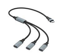 Adaptador divisor USB C de alta velocidad para laptop, tablet, teléfono, sincronización de datos eficiente, fuente de alimentación