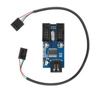 Adaptador divisor USB USB 2.0 de 9 pines para ampliar el puerto USB de escritorio para oficina en casa y juegos