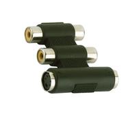 Adaptador doble hembra rca + hembra minidin 4 pins a doble hembra rca