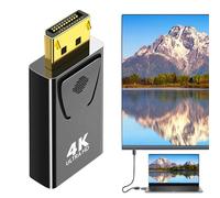 Adaptador DP A HDMII - Dp A HDMII Chapado En Oro 1080P, Adaptador DP A HDMII Para Monitor, Convertidor Displayport A HDMII Macho A Hembra Paravídeo, Cable DP A HD 4K60hz, Adaptador Display Port A