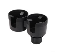 Adaptador dual para portavasos de coche con base ajustable para grandes recipientes de bebidas, mejora la organización interior del vehículo