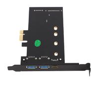 Adaptador Dual USB3.0 y Tipo-C M.2 PCIe M2 SSD B Clave para PCI-E Controlador Convertidor Tarjeta Vertical para 2280 2260 2242 2230 NGFF
