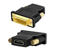 Adaptador DVI a HDMI,2 Paquetes Bidireccionales Conectores Dorados,DDVI-D Dual Link Macho a HDMI Hembra,Alta Resolución 1080p Full HD,Apto para PS3/PS4,Oficina Y Proyección